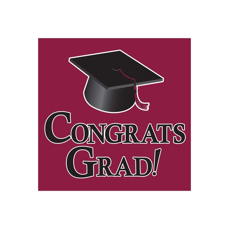 Creative Converting Congrats Grad Card Holder Box, Burgundy - - Image 3